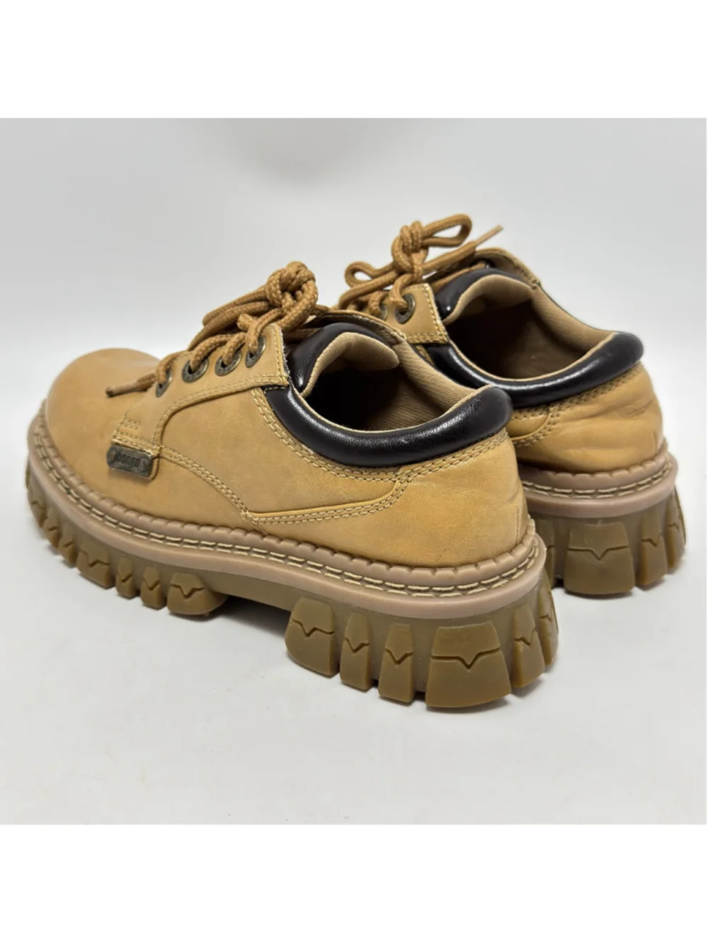 Vintage Bongo Chunky Platform Lug Sole Oxford Lace Up Boot Shoes Size 7M